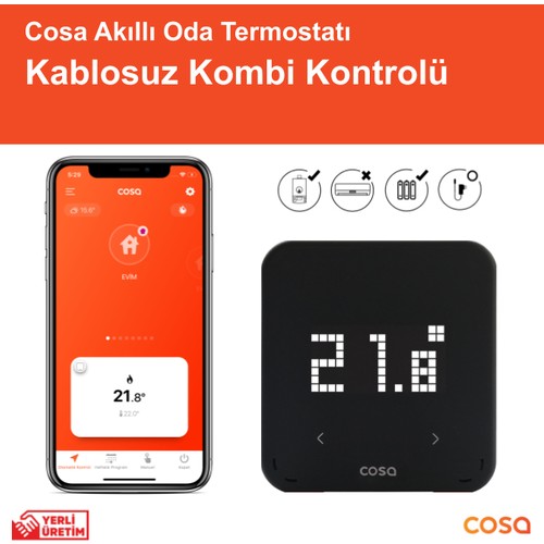 Cosa Akıllı Kablosuz Oda Termostatı